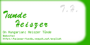 tunde heiszer business card